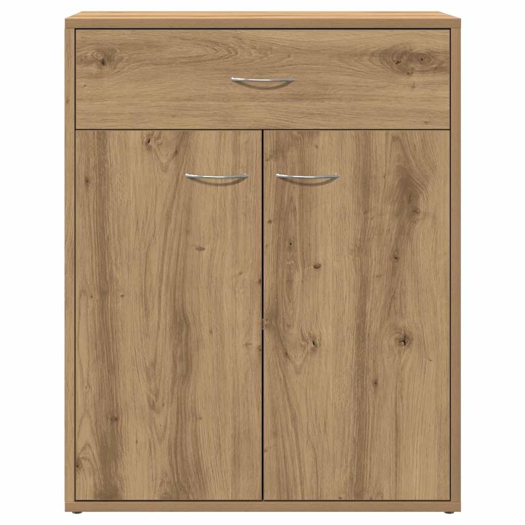 skænk 60x30x75 cm konstrueret træ egetræsfarve