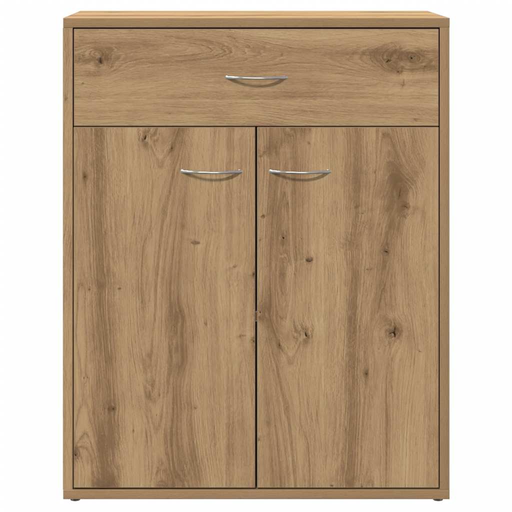 skænk 60x30x75 cm konstrueret træ egetræsfarve