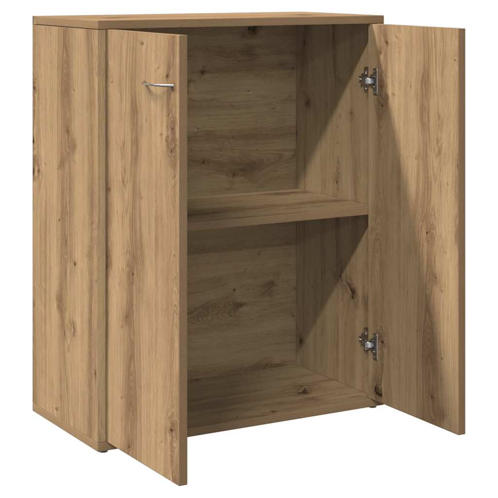 skænk 60x30x75 cm konstrueret træ egetræsfarve