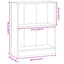 bogreol 60x24x76 cm konstrueret træ antikt træ