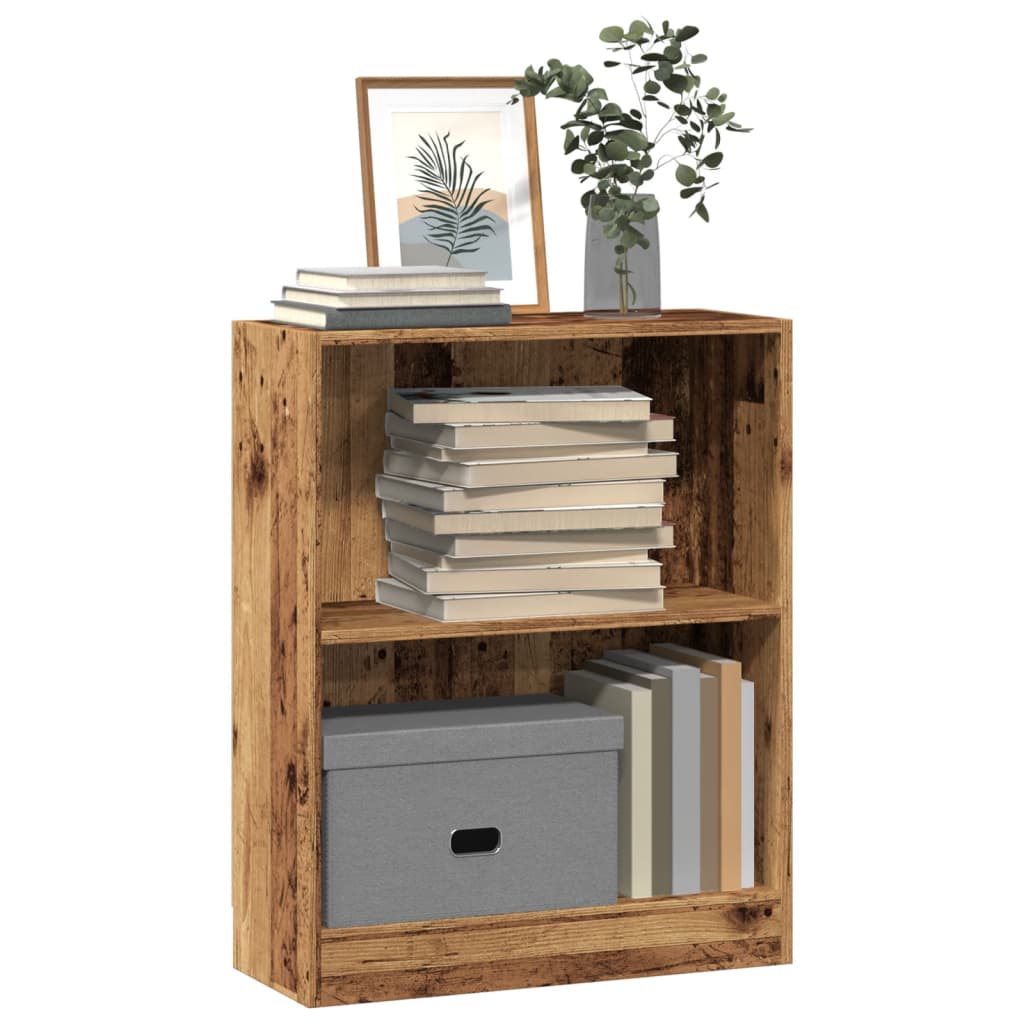bogreol 60x24x76 cm konstrueret træ antikt træ billede