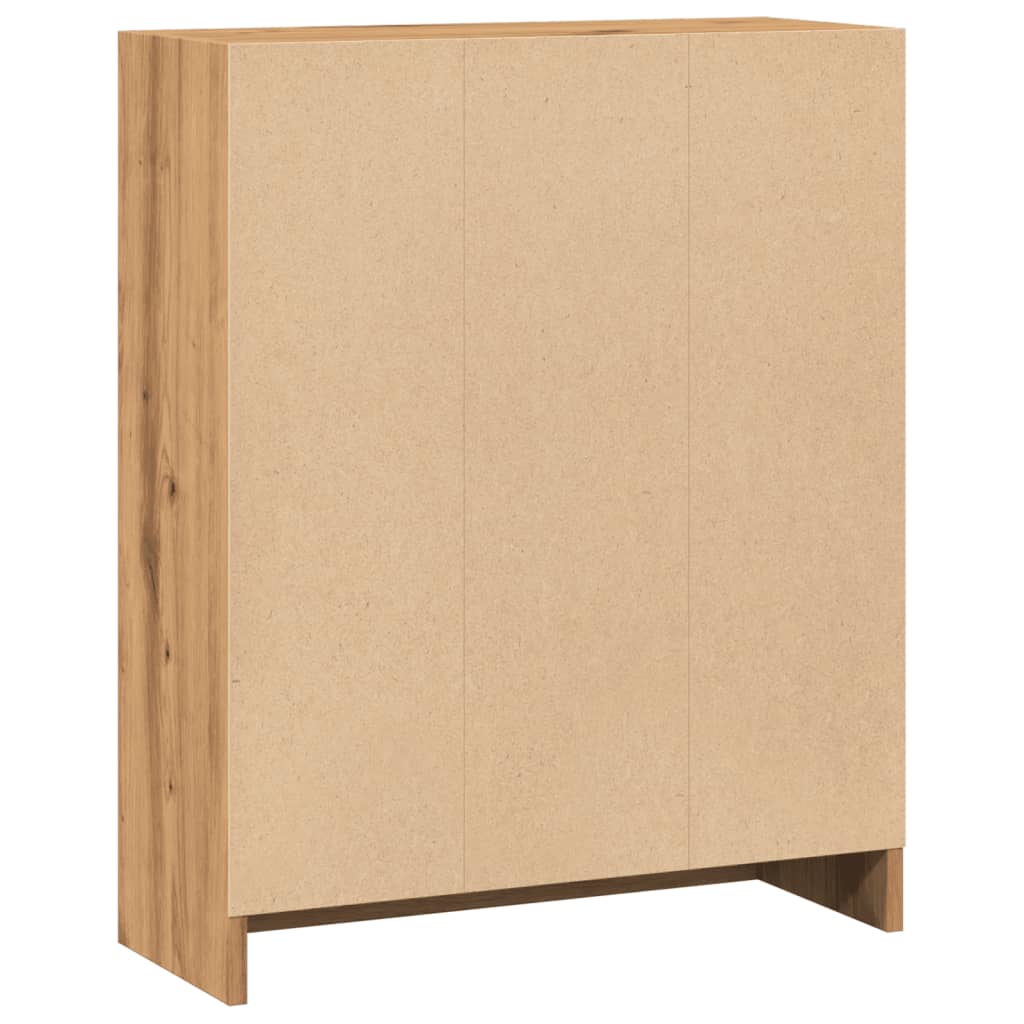bogreol 60x24x76 cm konstrueret træ egetræsfarve