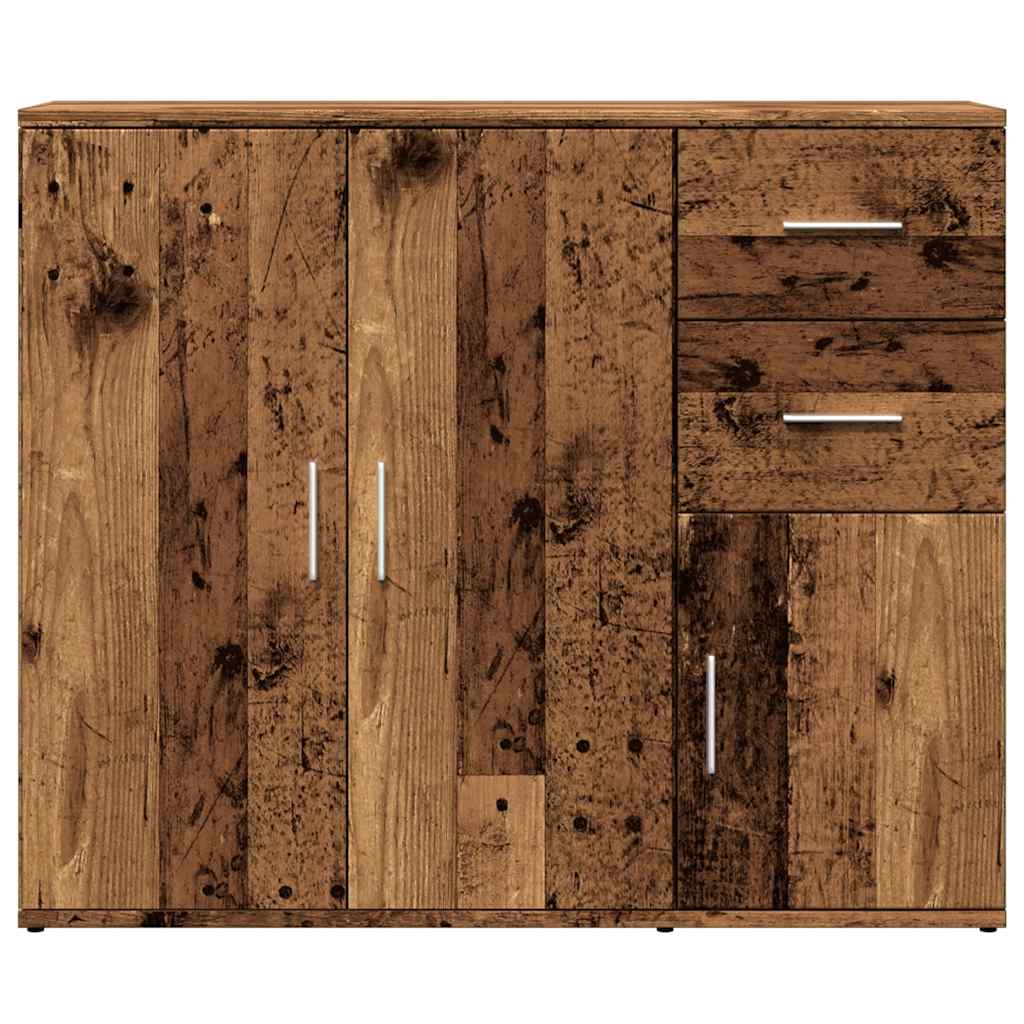 skænk 91x29,5x75 cm konstrueret træ antikt trælook
