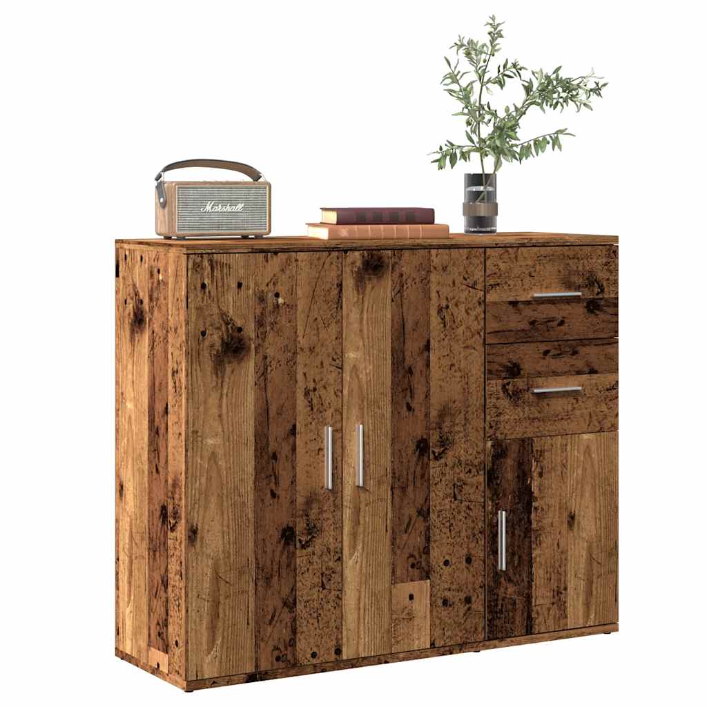 skænk 91x29,5x75 cm konstrueret træ antikt trælook