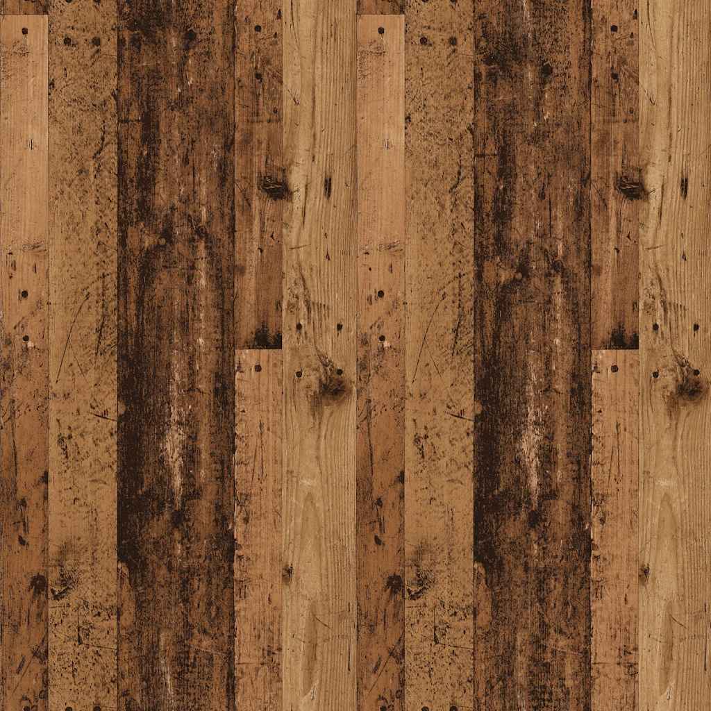 skoskab 60x35x84 cm konstrueret træ antikt trælook