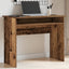 skrivebord 90x50x74 cm konstrueret træ antikt trælook