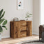 skænk 90x29,5x65 cm konstrueret træ antikt trælook