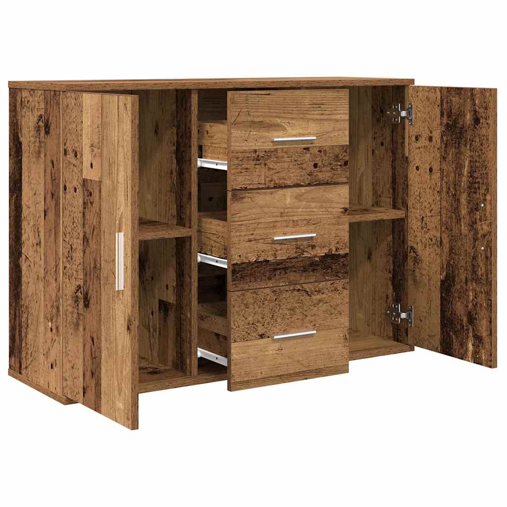 skænk 90x29,5x65 cm konstrueret træ antikt trælook