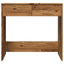 skrivebord 80x40x75 cm konstrueret træ antikt træ