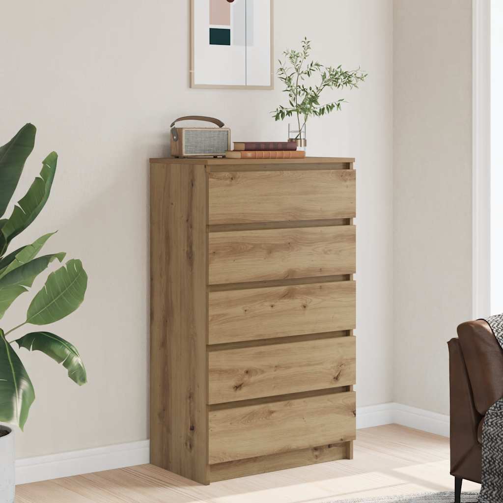 kommode 60x36x103 cm konstrueret træ kunsteg