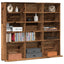 reol 100x23x89,5 cm konstrueret træ antikt trælook