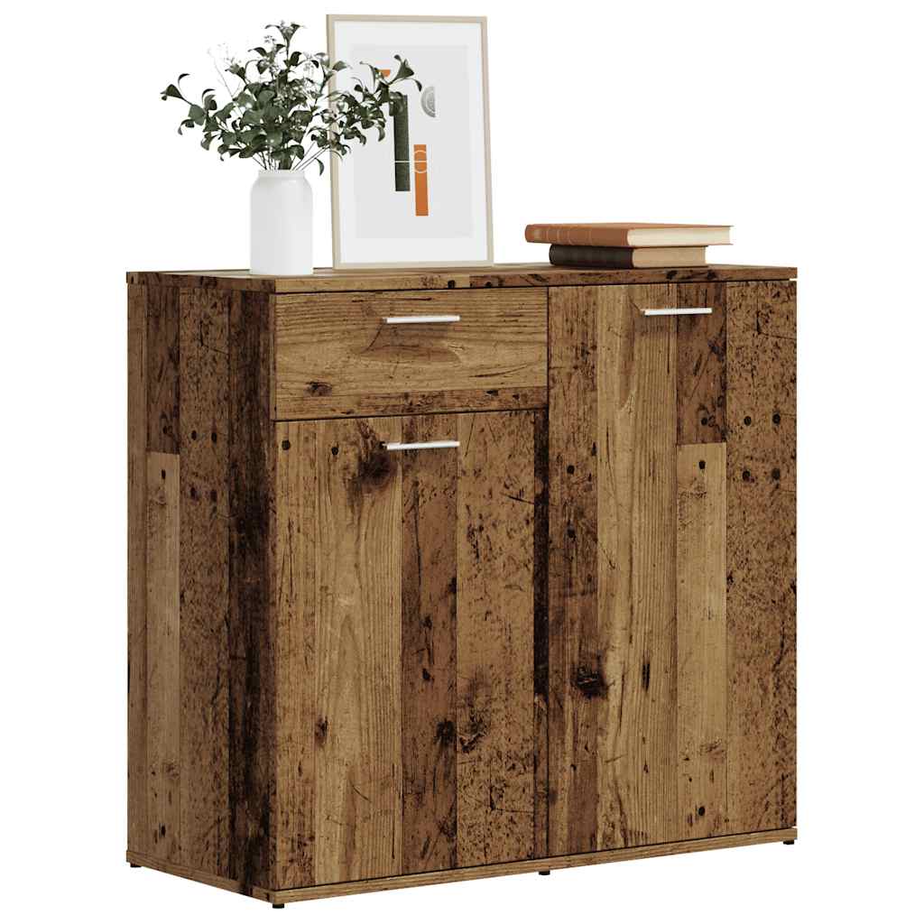 skænk 80x36x75 cm konstrueret træ antikt træ