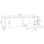 væghængt tv-bord 120x30x30 cm konstrueret træ gammelt træ-look