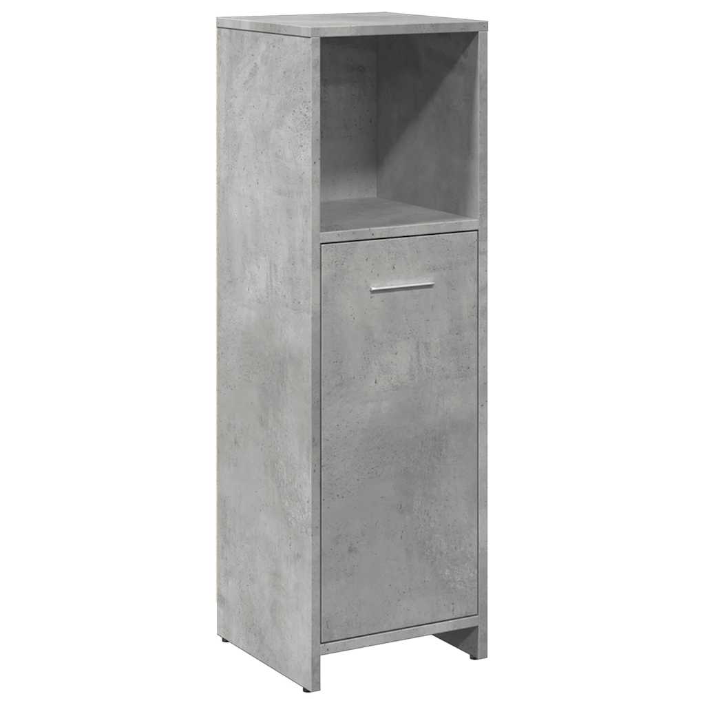 badeværelsesskab 30x30x95 cm konstrueret træ betongrå
