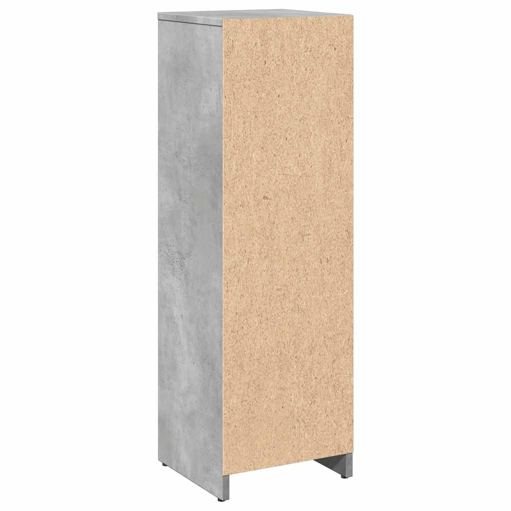 badeværelsesskab 30x30x95 cm konstrueret træ betongrå