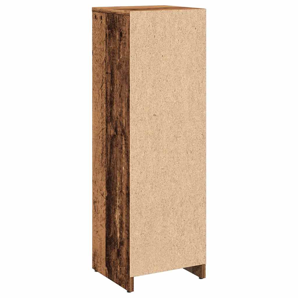 badeværelsesskab 30x30x95 cm konstrueret træ antikt træ