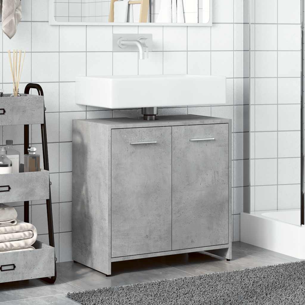underskab til håndvask 60x33x60 cm konstrueret træ betongrå