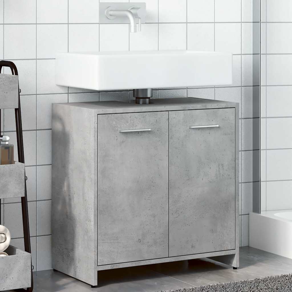underskab til håndvask 60x33x60 cm konstrueret træ betongrå