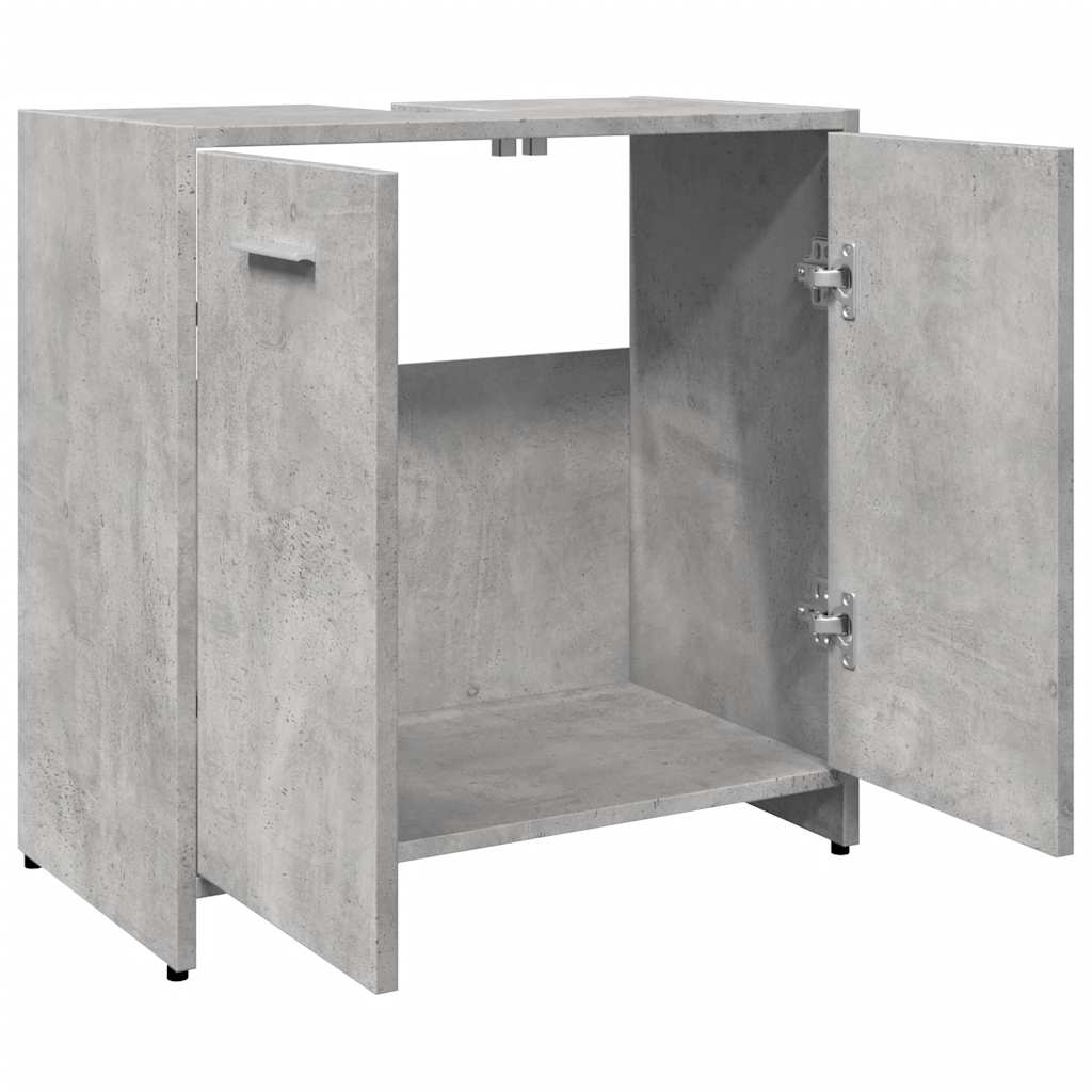 underskab til håndvask 60x33x60 cm konstrueret træ betongrå