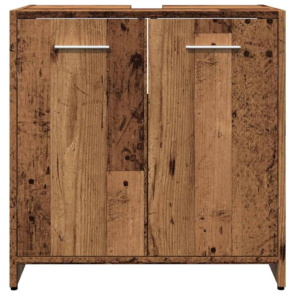 underskab til håndvask 60x30x60 cm konstrueret træ gammelt træ