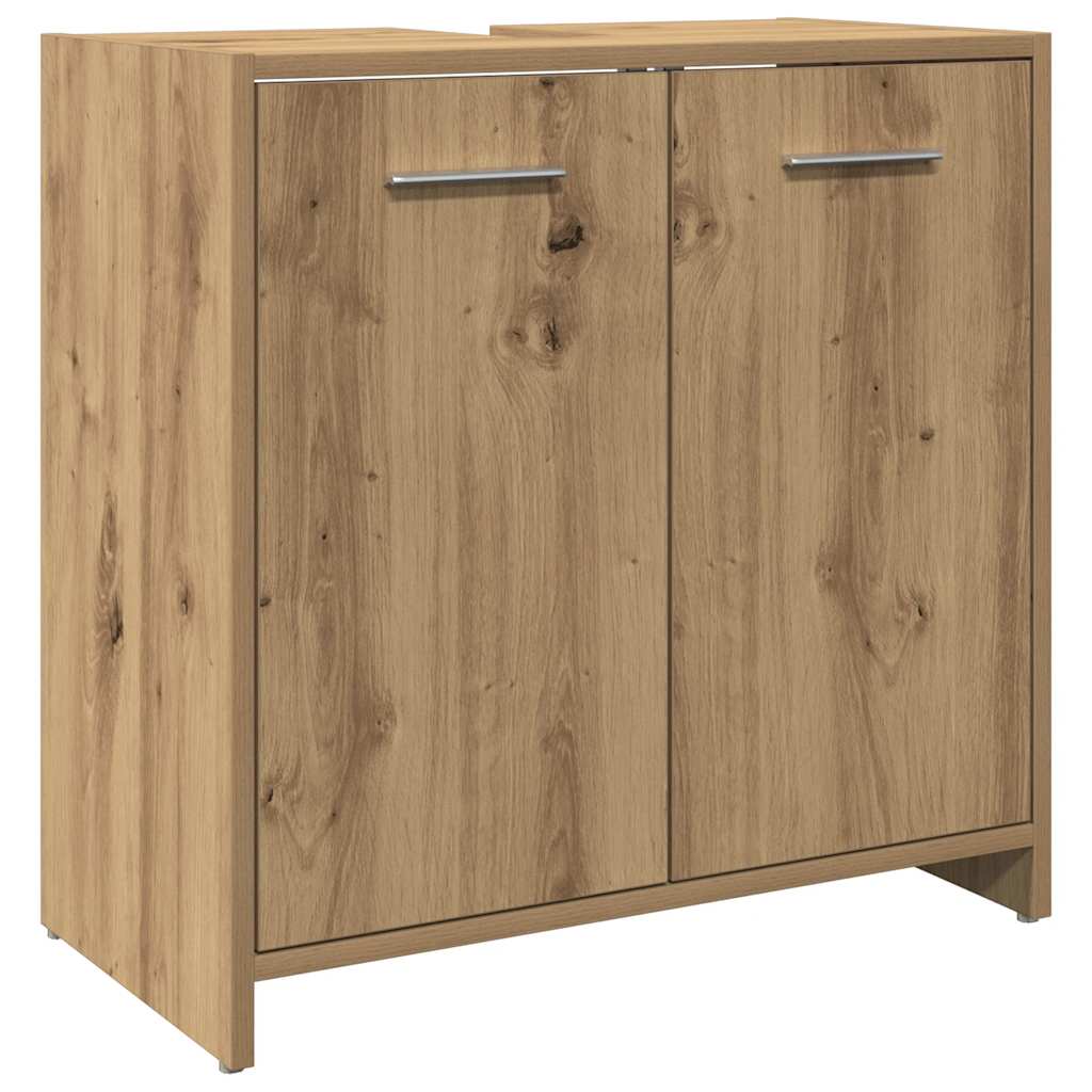 underskab til badeværelse 60x33x60 cm konstrueret træ kunsteg