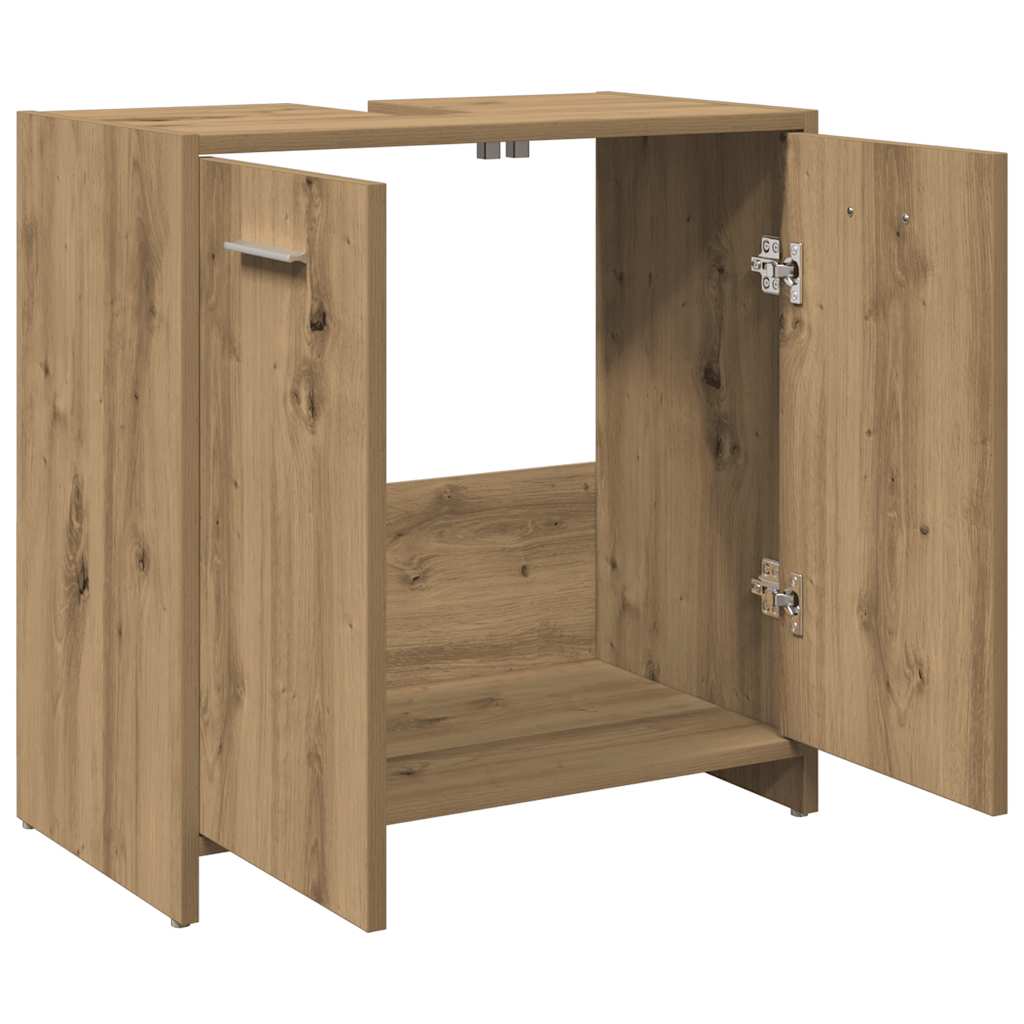 underskab til badeværelse 60x33x60 cm konstrueret træ kunsteg