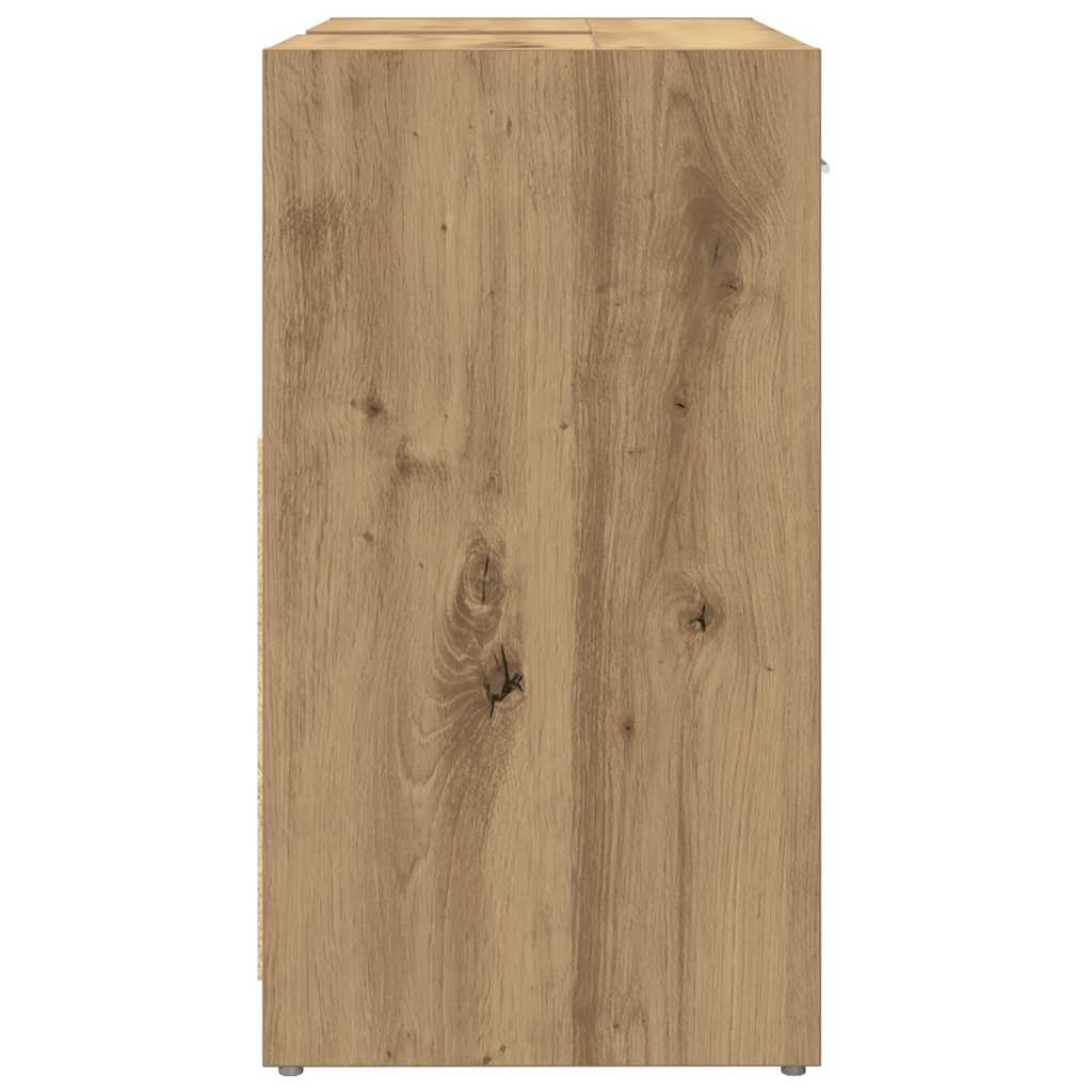 underskab til badeværelse 60x33x60 cm konstrueret træ kunsteg