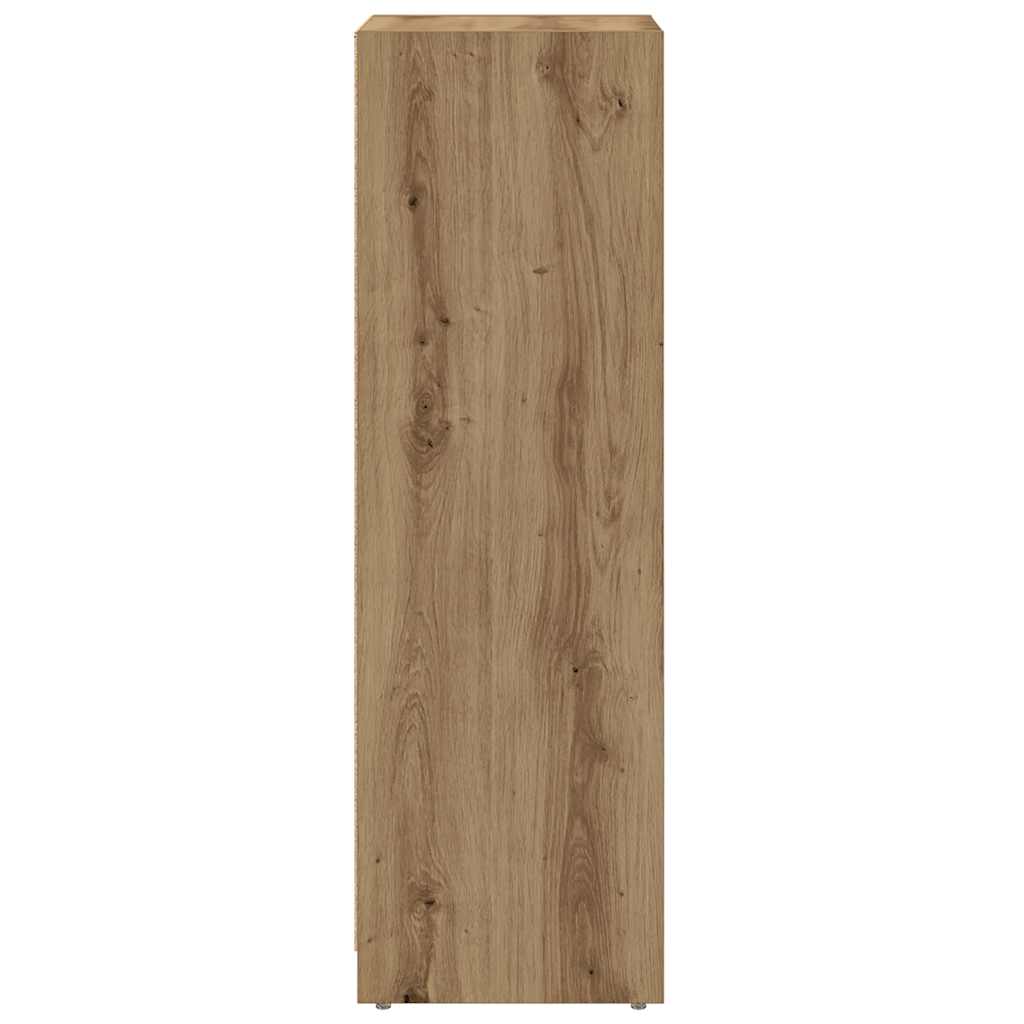 badeværelsesskab 30x30x95 cm konstrueret træ egetræsfarvet