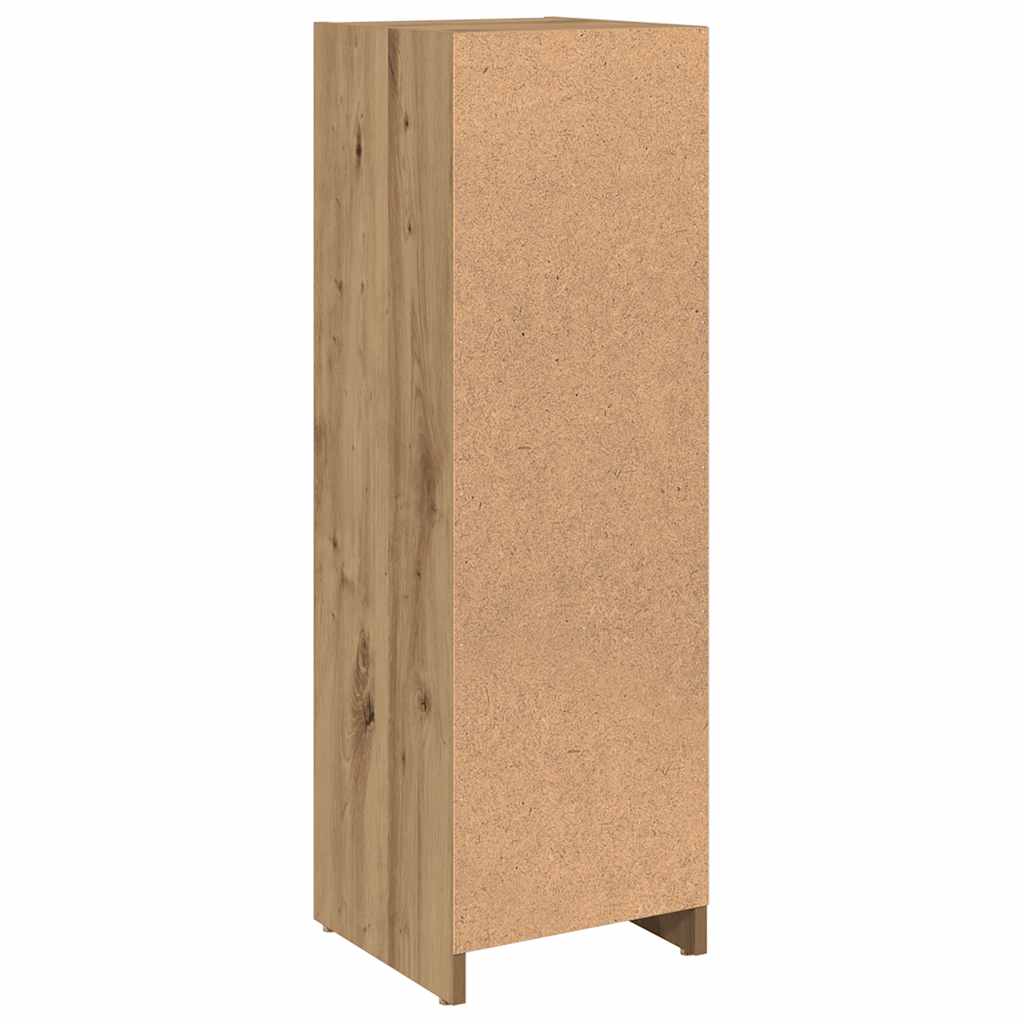 badeværelsesskab 30x30x95 cm konstrueret træ egetræsfarvet