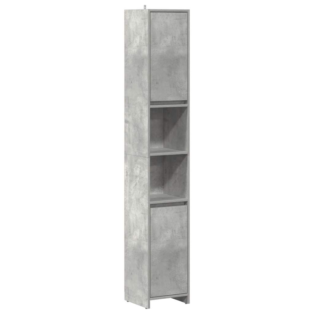 badeværelsesskab 30x30x183,5 cm spånplade betongrå