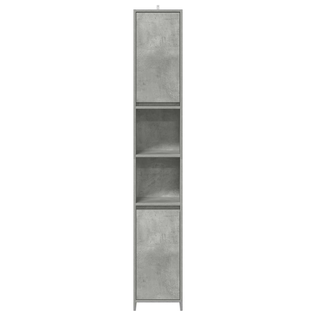 badeværelsesskab 30x30x183,5 cm spånplade betongrå