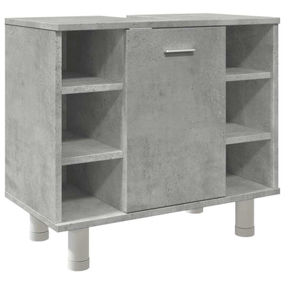 badeværelsesskab 60x32x53,5 cm konstrueret træ betongrå
