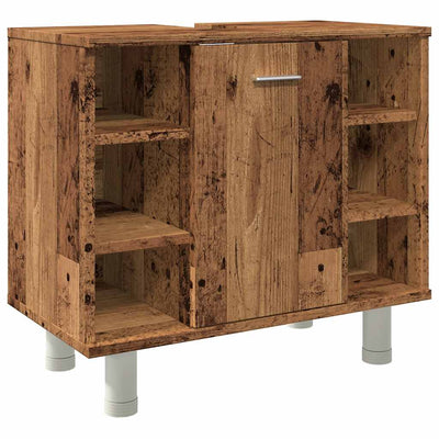 badeværelsesskab 60x32x53,5 cm spånplade gammelt træ
