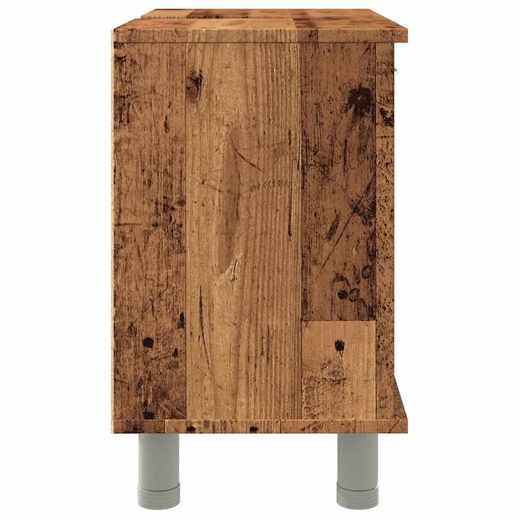 badeværelsesskab 60x32x53,5 cm spånplade gammelt træ