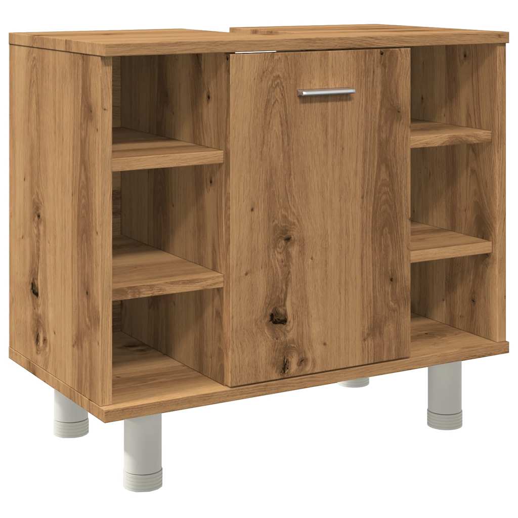 badeværelsesskab 60x32x53,5 cm konstrueret træ kunsteg