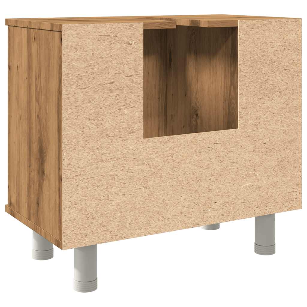 badeværelsesskab 60x32x53,5 cm konstrueret træ kunsteg