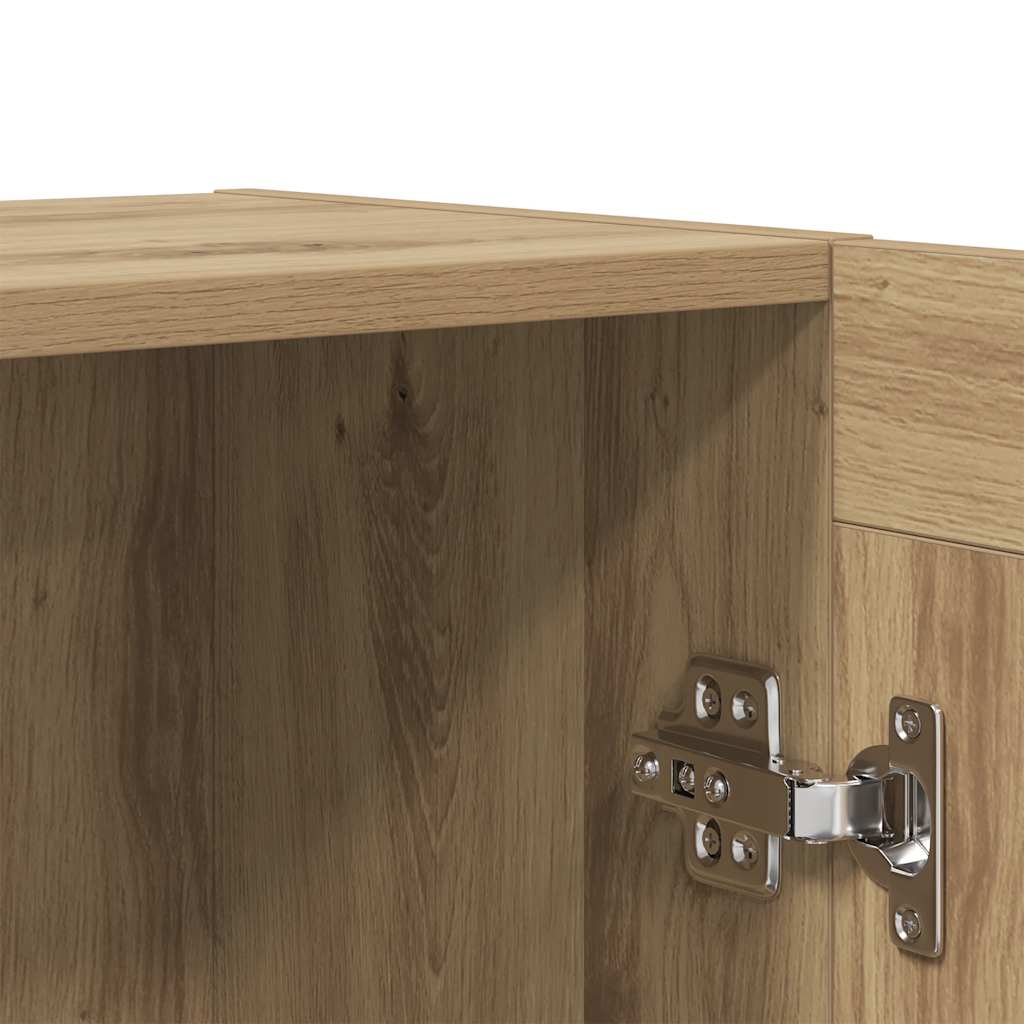 skænk 120x30,5x70 cm konstrueret træ kunsteg