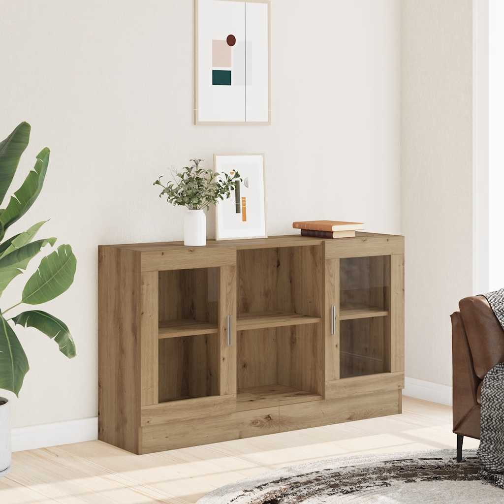 skænk 120x30,5x70 cm konstrueret træ kunsteg