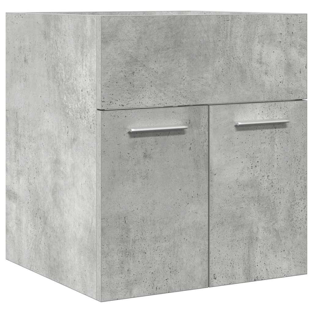 underskab til badeværelse 41x38,5x46cm konstrueret træ betongrå