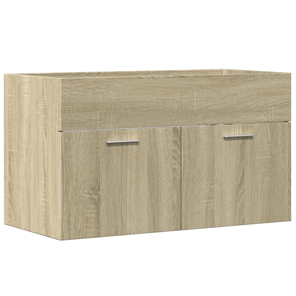 underskab til håndvask 90x38,5x46 cm konstrueret træ sonoma-eg