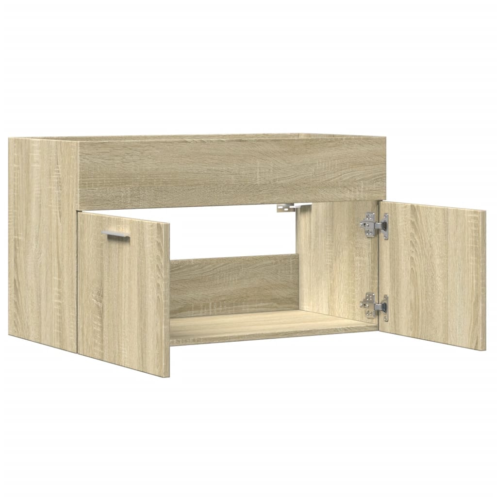 underskab til håndvask 90x38,5x46 cm konstrueret træ sonoma-eg