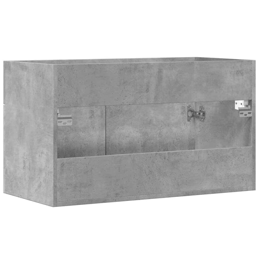 underskab til håndvask 90x38,5x46 cm konstrueret træ betongrå