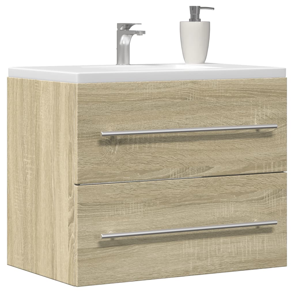vaskeskab 60x38,5x48 cm konstrueret træ sonoma-eg