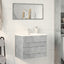 vaskeskab 60x38,5x48 cm konstrueret træ betongrå