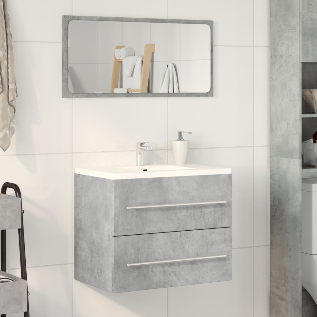 vaskeskab 60x38,5x48 cm konstrueret træ betongrå