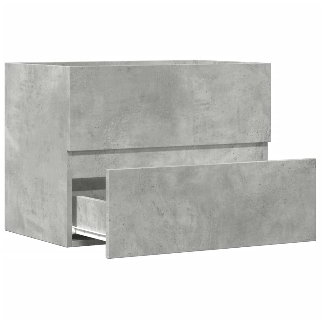 badeværelsesskab 60x38,5x45 cm konstrueret træ betongrå