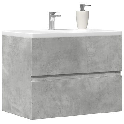 badeværelsesskab 60x38,5x45 cm konstrueret træ betongrå