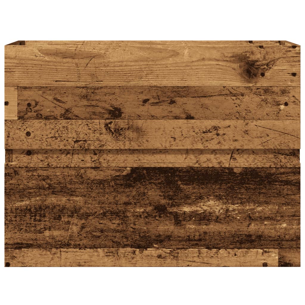 badeværelsesskab 60x38,5x45 cm konstrueret træ antikt træ