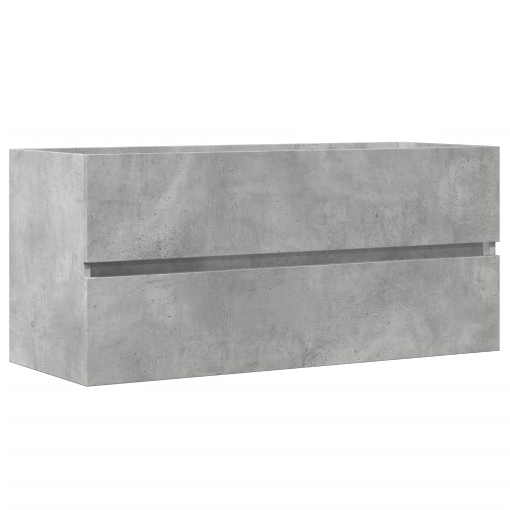 vaskeskab 100x38,5x45 cm konstrueret træ betongrå