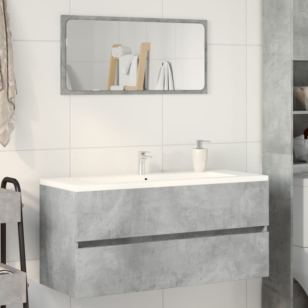 vaskeskab 100x38,5x45 cm konstrueret træ betongrå